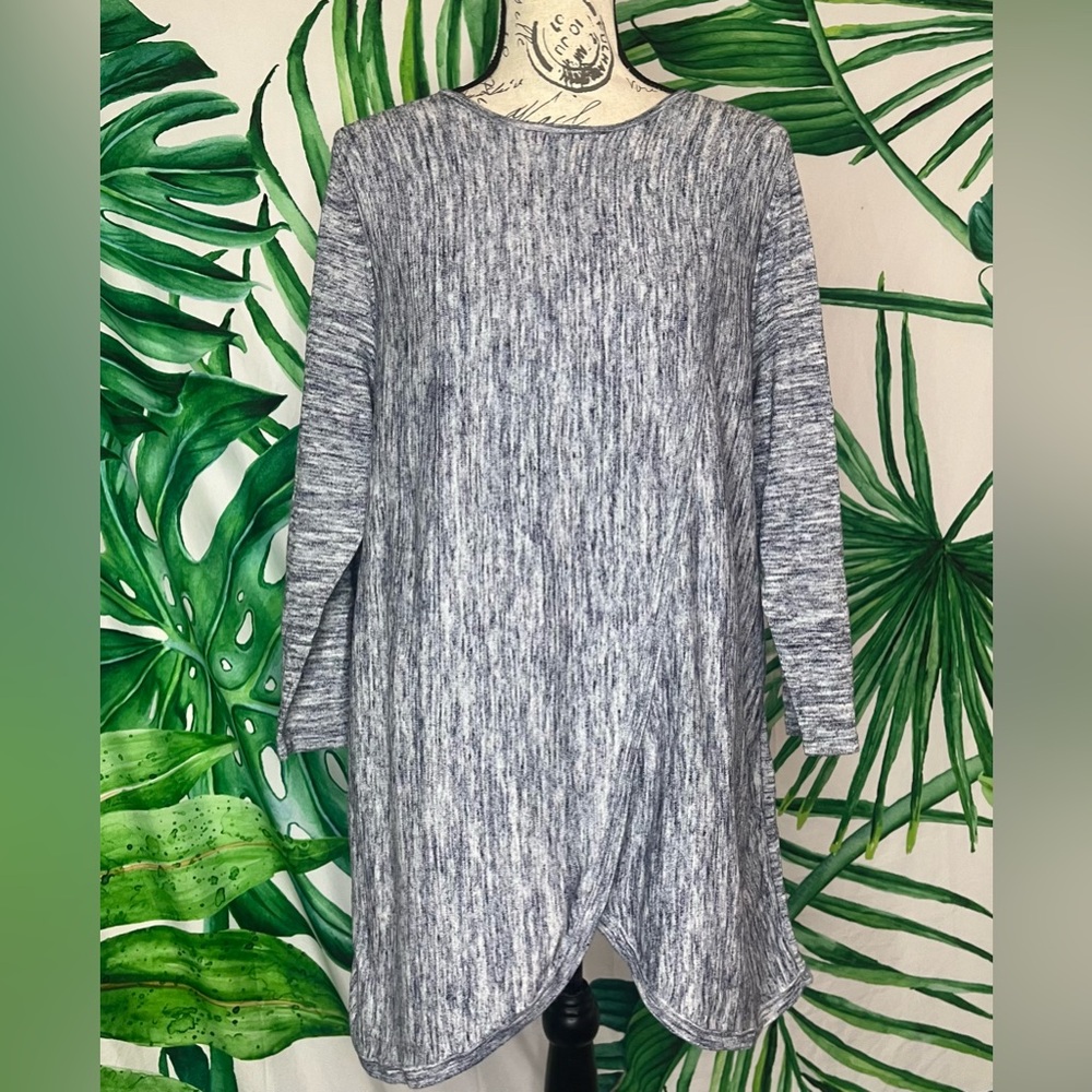 J. Jill Pure XL Blue White Faux Layered Cozy Lounge Spring Lightweight Tunic Top